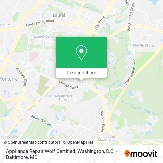 Appliance Repair Wolf Certified map