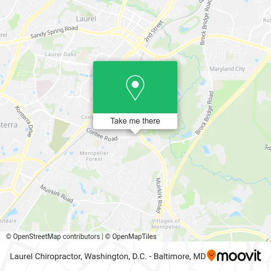 Laurel Chiropractor map