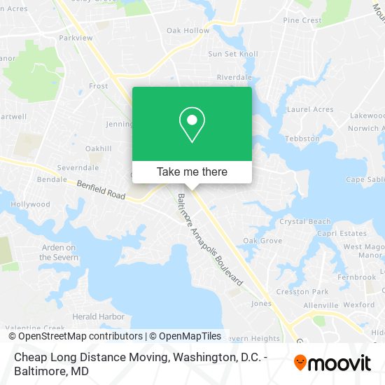 Mapa de Cheap Long Distance Moving