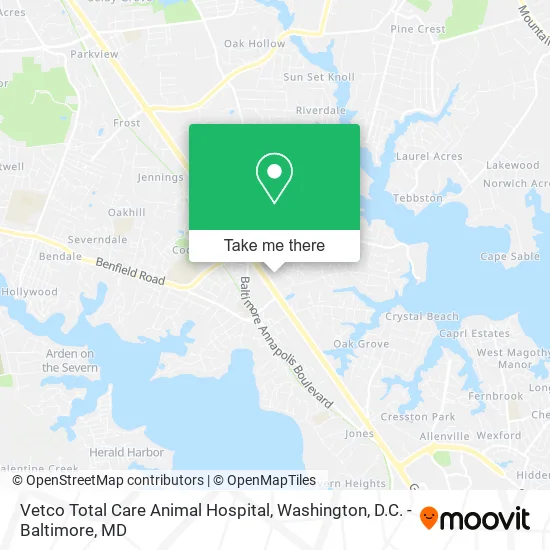 Mapa de Vetco Total Care Animal Hospital