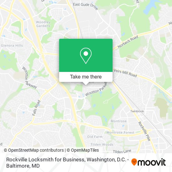 Rockville Locksmith for Business map