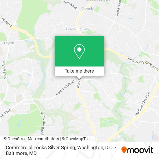 Mapa de Commercial Locks Silver Spring