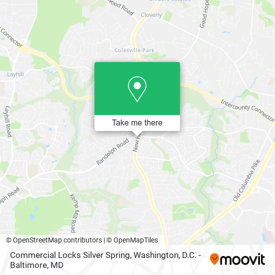 Mapa de Commercial Locks Silver Spring