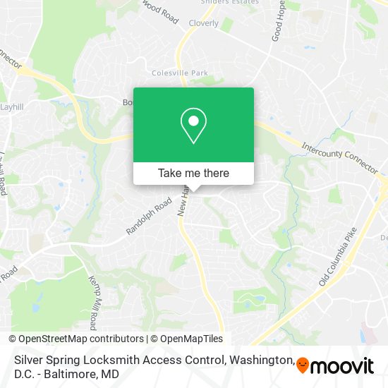 Mapa de Silver Spring Locksmith Access Control