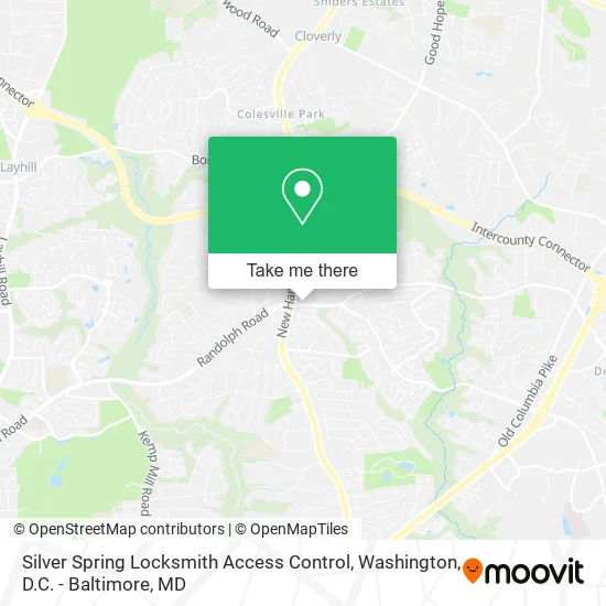 Mapa de Silver Spring Locksmith Access Control