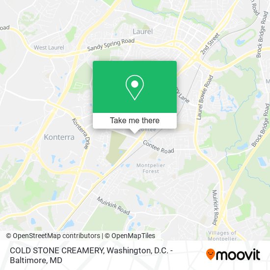 Mapa de COLD STONE CREAMERY