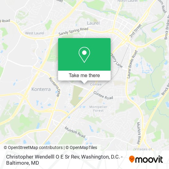 Christopher Wendelll O E Sr Rev map