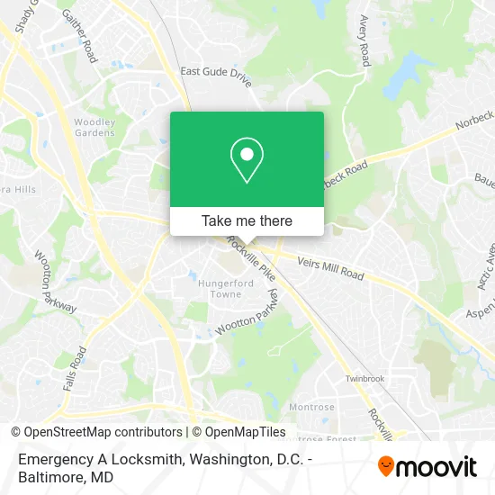 Emergency A Locksmith map