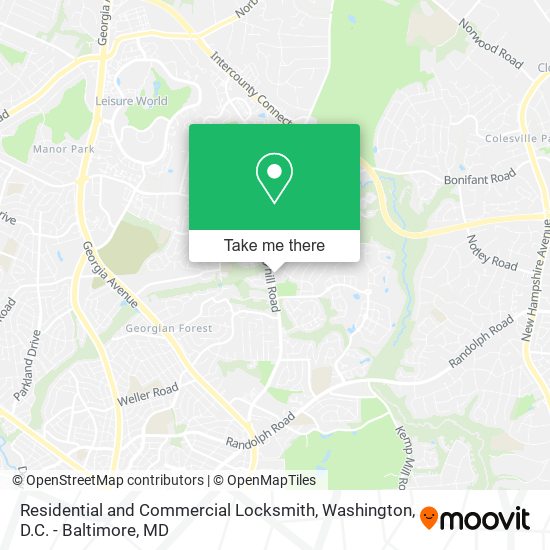 Residential and Commercial Locksmith map