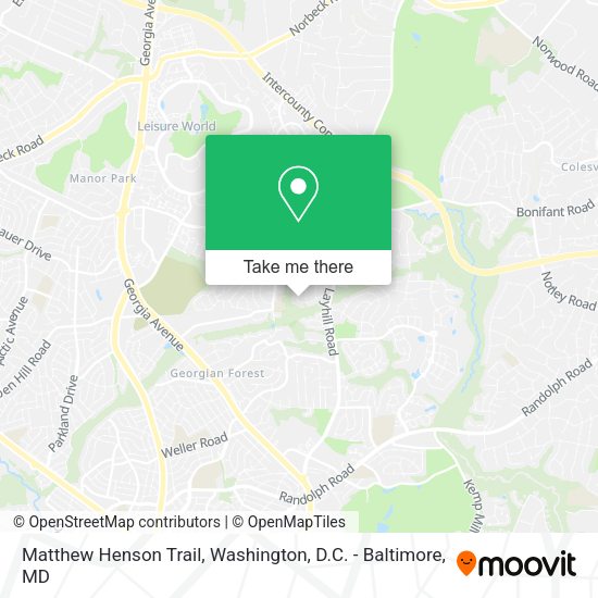 Matthew Henson Trail map