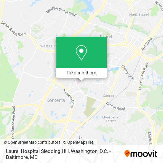 Mapa de Laurel Hospital Sledding Hill