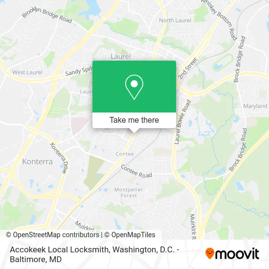 Accokeek Local Locksmith map