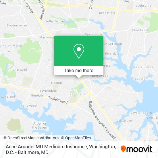 Mapa de Anne Arundel MD Medicare Insurance
