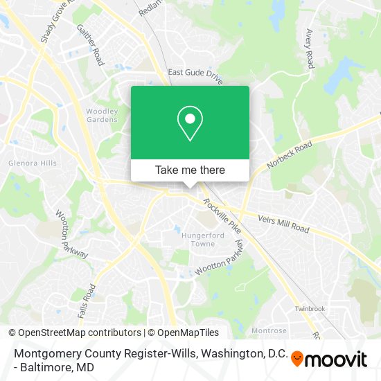 Montgomery County Register-Wills map