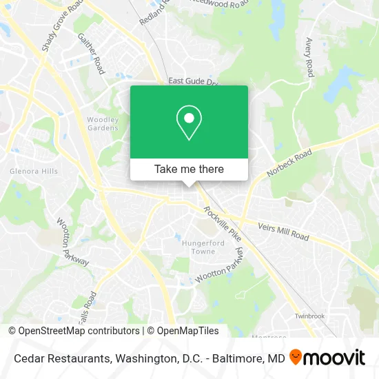 Cedar Restaurants map