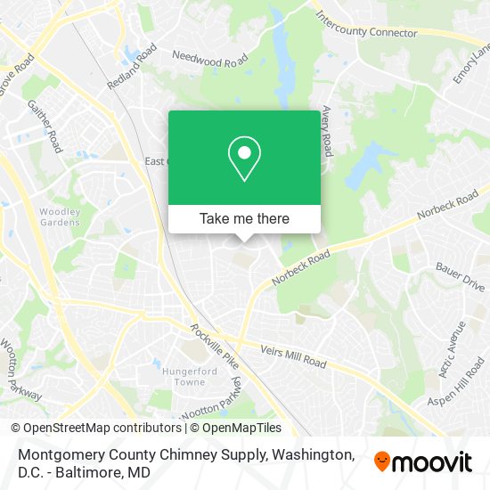 Montgomery County Chimney Supply map