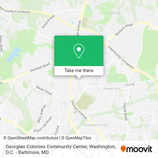 Georgian Colonies Community Center map