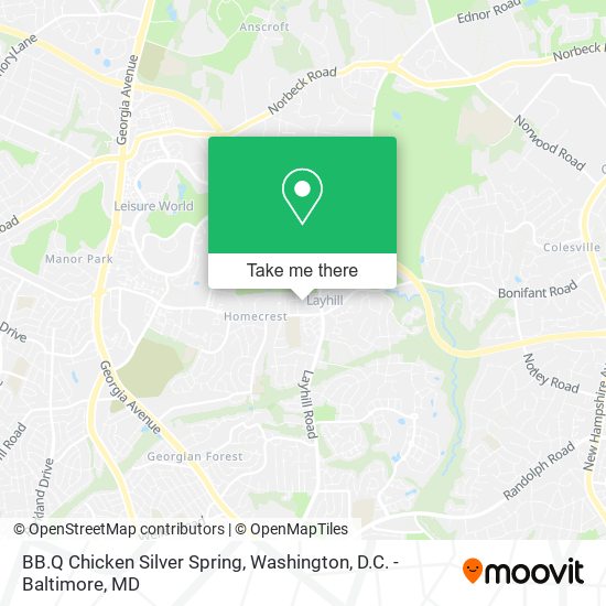 Mapa de BB.Q Chicken Silver Spring