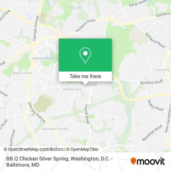BB.Q Chicken Silver Spring map
