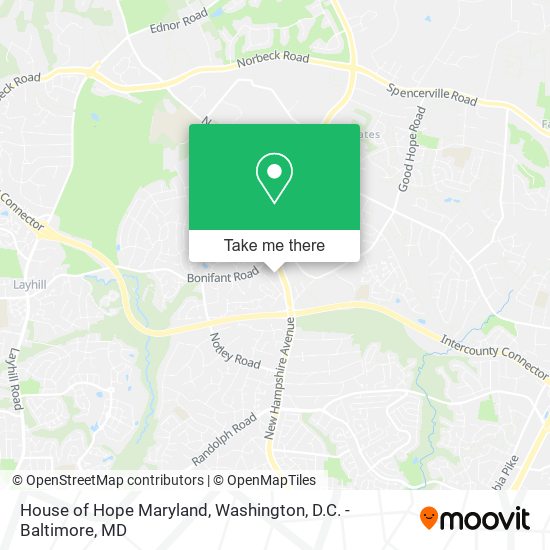 Mapa de House of Hope Maryland