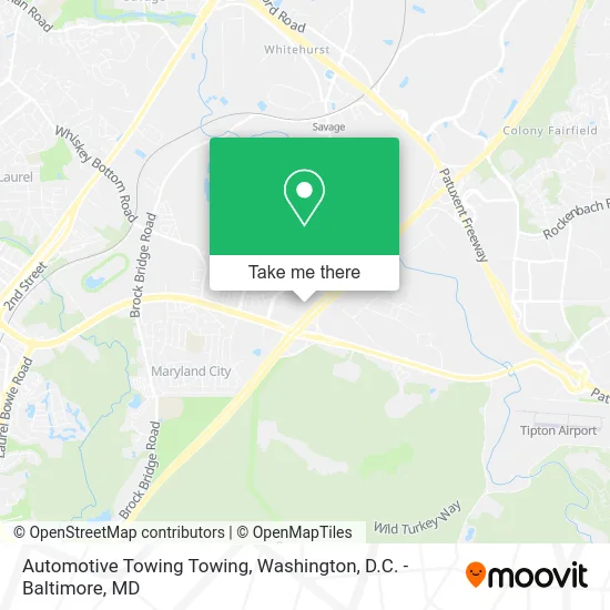 Automotive Towing Towing map