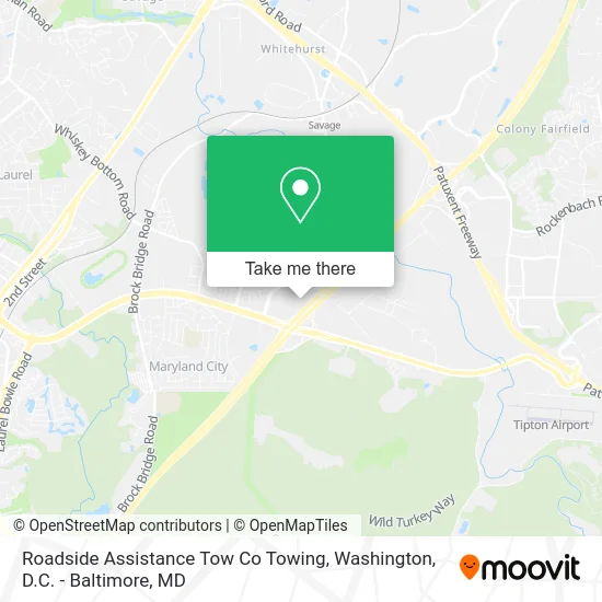 Roadside Assistance Tow Co Towing map