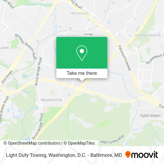 Light Duty Towing map