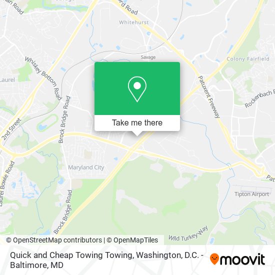 Quick and Cheap Towing Towing map