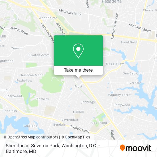 Mapa de Sheridan at Severna Park