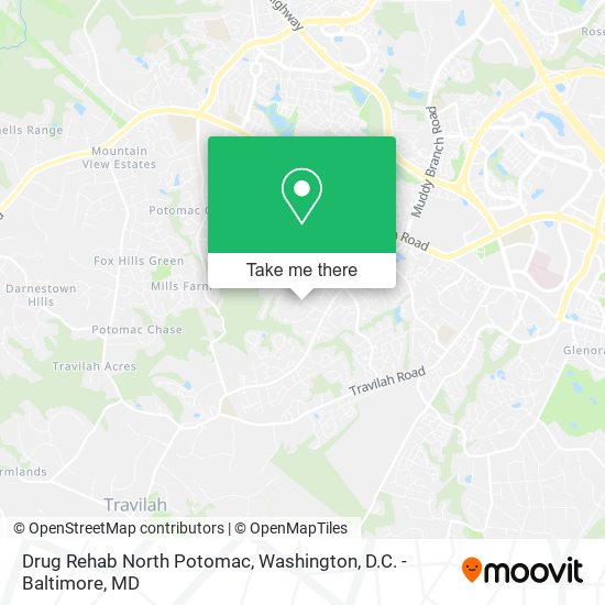 Drug Rehab North Potomac map