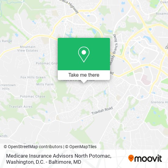 Medicare Insurance Advisors North Potomac map