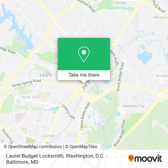 Laurel Budget Locksmith map