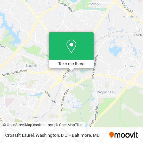 Crossfit Laurel map