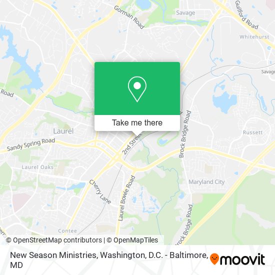 New Season Ministries map
