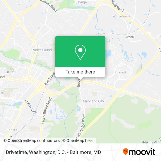 Drivetime map