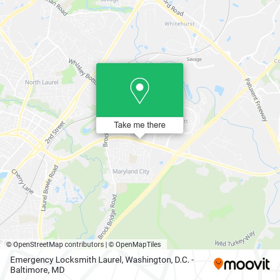 Emergency Locksmith Laurel map