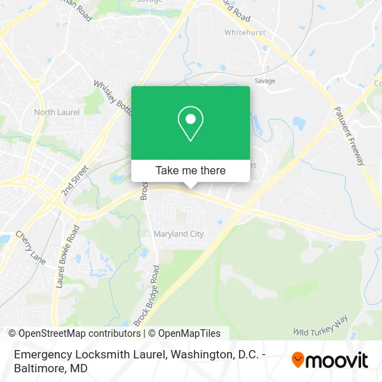 Emergency Locksmith Laurel map