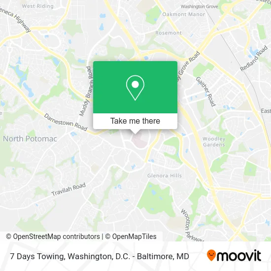 7 Days Towing map