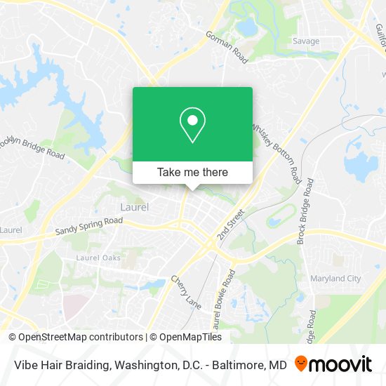 Mapa de Vibe Hair Braiding