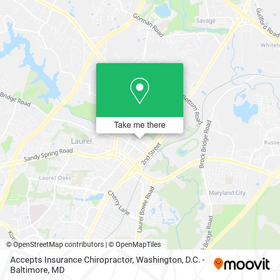 Mapa de Accepts Insurance Chiropractor