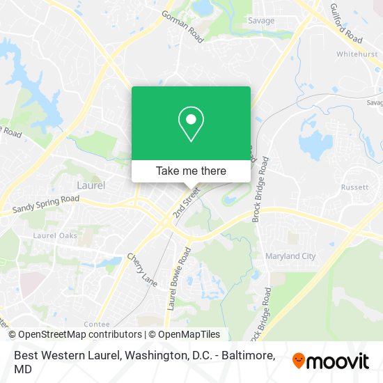 Best Western Laurel map