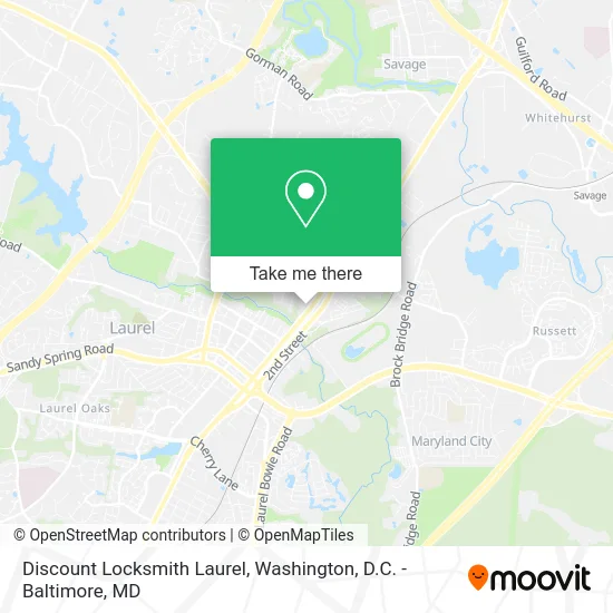 Discount Locksmith Laurel map