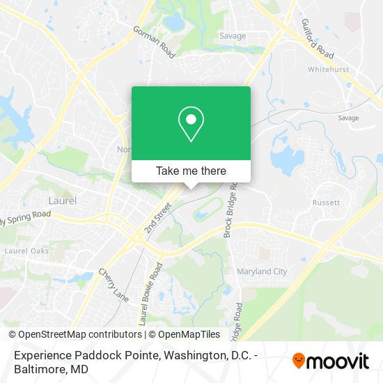 Mapa de Experience Paddock Pointe