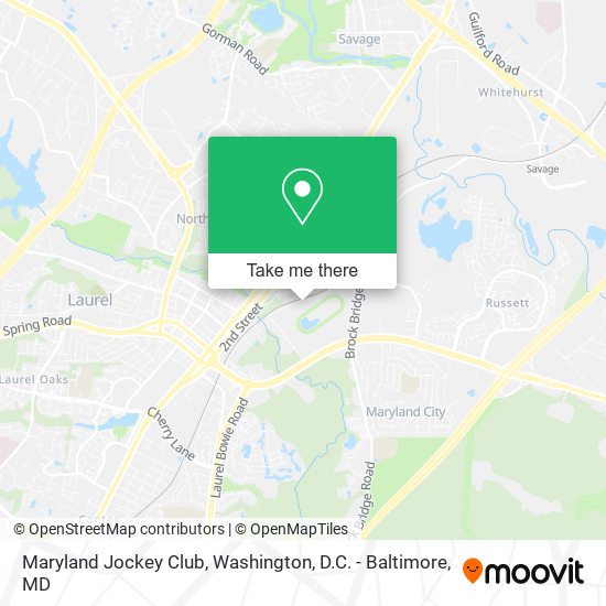 Maryland Jockey Club map