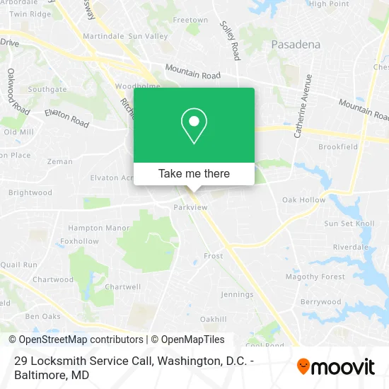 29 Locksmith Service Call map
