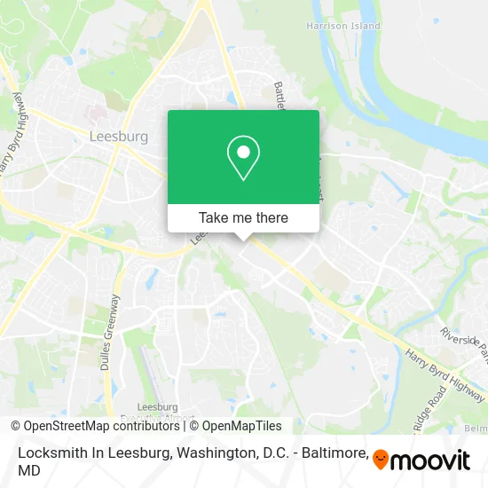 Locksmith In Leesburg map
