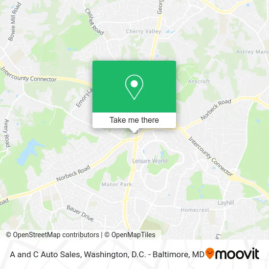 A and C Auto Sales map