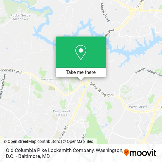 Old Columbia Pike Locksmith Company map