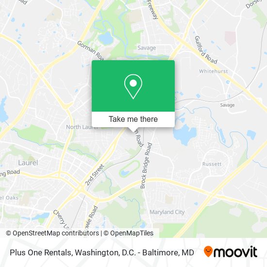 Plus One Rentals map