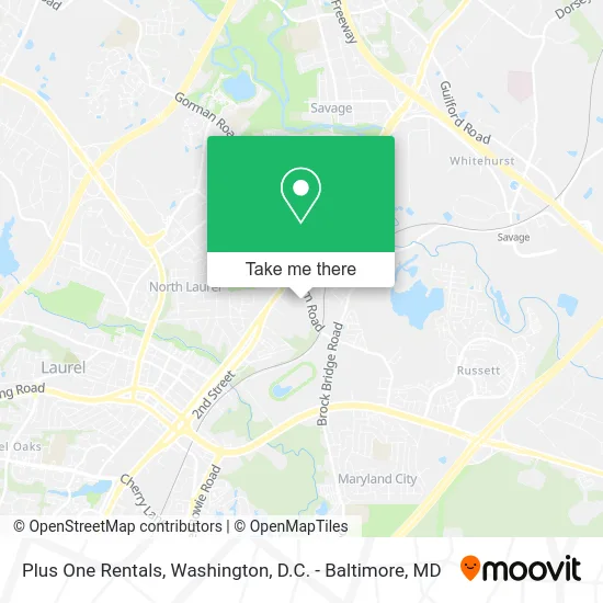 Plus One Rentals map